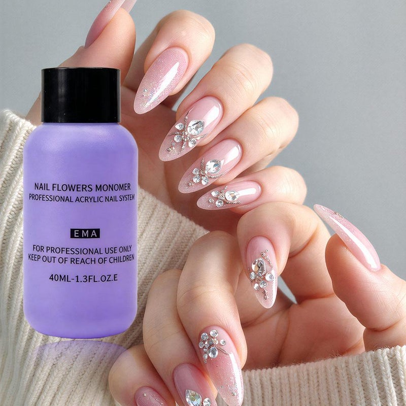 EMA MMA Nail Art Liquid Acrylic Powder Extension Nail Art Sculpting Water Cleaning Solution Nail Set